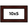 PosterPalooza | Panoramic Distressed Brown Picture Frame - UV Acrylic, Foam Board Backing, Hanging Hardware - 2 of 4