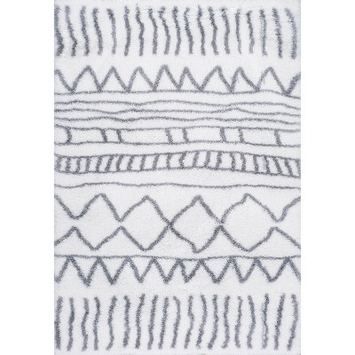Nuloom Renata Moroccan Shag Area Rug Gray 5' 3" x 7' 6"