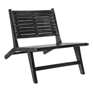 JONATHAN Y Leo Mid-Century Modern Wood Armless Outdoor Patio Chair - 1 of 4