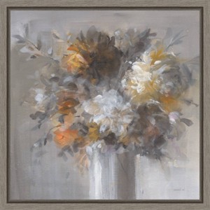Amanti Art 16"x16" Weekend Bouquet by Danhui Nai Framed Canvas Wall Art Print: Modern Botanical Lithograph, Polystyrene Frame - 1 of 4