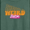 Women's - Barbie - Stacked Weird Barbie Lightweight French Terry Wide Neck Long Sleeve Shirt - 2 of 4