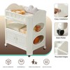 KTMBDW Baby Changing Table, Portable Changing Table with Removable Safety Belt, Waterproof Diaper Changing Station, Mobile Nursery for Newborn, White - 4 of 4