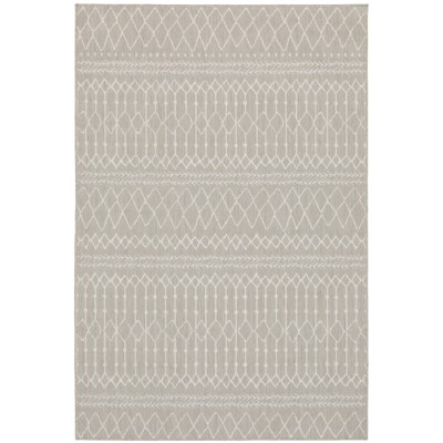 Oriental Weavers Portofino 670H4 Grey/ Ivory Indoor/Outdoor Area Rug - 5'3" x 7'3"
