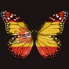 Men's Design By Humans Butterfly Flag Of Spain By GiftsIdeas T-Shirt - 2 of 2
