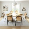 65" Modern Oval MDF Dining Table with Leaf, 3-in-1 Expandable Table for 4 to 8 People, for Kitchen or Dining Room-Maison Boucle - 2 of 4