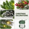 Christmas Garland with Lights&Christmas Wreaths for Front Door Set,Christmas Decoration with Pine Cones - 4 of 4