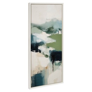 Kate & Laurel All Things Decor 18"x40" Sylvie Skyline II Framed Canvas by Amy Lighthall White - 1 of 4
