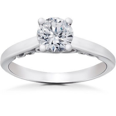 Pompeii3 1/2 ct Lab Created Eco Friendly Diamond Gabriella Engagement Ring 14k White Gold