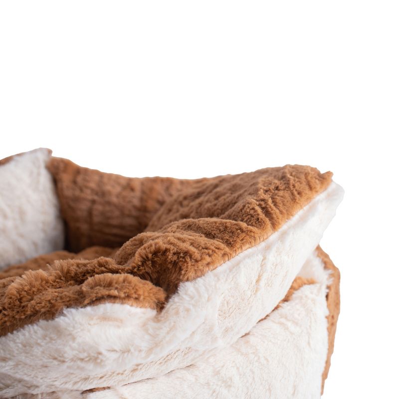 Armarkat Cat Bed For Indoor Cats And Extra Small Dogs, Brown/Ivory, 4 of 9