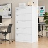 Mlezan Drawer Lateral File Cabinet: Lockable Metal Storage for Letter/Legal/F4/A4 Files.Large Deep Drawers,Ideal for Home or Office Use. - 4 of 4