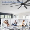 Airsurfer 65/72-In Matte Black Ceiling Fan with Color-Changing LED Light, Black & Deep Walnut 8 Blades, Remote Included, Modern Silent DC Motor Design - 4 of 4
