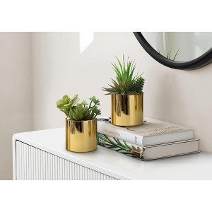 NicBex Artificial Succulent Plant 2PC, 7" H Fake Plants in Pots, Tabletop Faux Plants Indoor for Living Room/Office/Windowsill Decor - 1 of 4