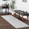 Nuloom Mitzi Abstract Lines Machine Washable Runner Indoor Area Rug - Light Gray 2' 6" x 8' - 2 of 4