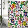 Paaaawaters 1pc Vibrant Tie Dye Floral Shower Curtain - Waterproof, Machine Washable, Grommet Top with Hooks - 4 of 4