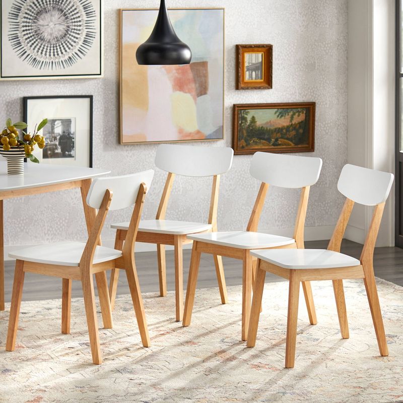 5pc Perla Dining Set White/Natural - Buylateral, 5 of 11