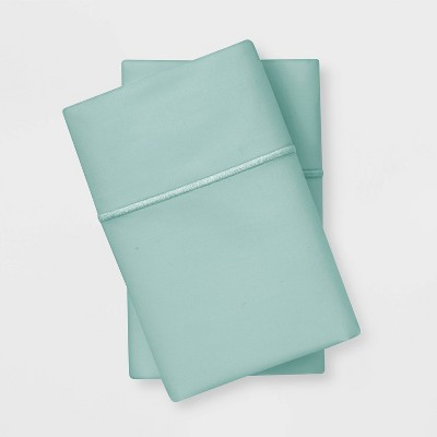 King 1000 Thread Count Solid Pillowcase Set Mint Ash - Threshold Signature™