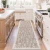 Solid Washable Rug Ultra Soft Colorful Floral Rug for Living Room Low Pile Foldable Thin Non Slip Carpet - 4 of 4