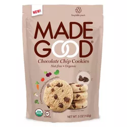 MadeGood Organic Vegan Gluten Free Chocolate Chip Cookies  - 5oz