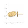 Black Bow Jewelry 14k Yellow Gold Plated Sterling Silver Carolina Hurricanes NHL Stud Earrings - 2 of 3