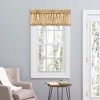 Ellis Stacey Solid Color Window 1.5" Rod Pocket High Quality Fabric Balloon Valance 60"x15" Almond - 2 of 4