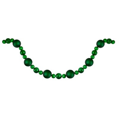 Northlight 6’ Green Shatterproof Ball Artificial Christmas Garland - Unlit