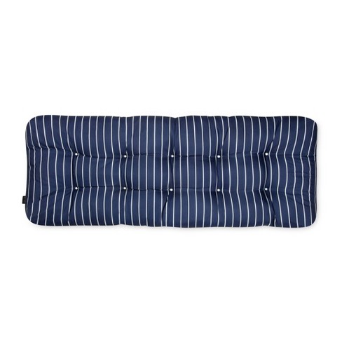 18 x48 Outdoor Bench Cushion Classic Navy Stripe Classic Accessories Water resistant Tufted Polyester Target