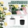 Wikineon 3.2 Ft Yellow Artificial Camellia Tree with White Pots - 39 inch Tall Fake Tree,Large Artificial Plants Indoor Outdoor,Front Home Door - 3 of 4