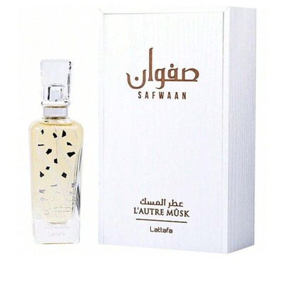 Lattafa Safwaan L'Autre Musk By Lattafa Unisex White Musk, Coconut, Amber, Iris, Heliotrope  Eau De Parfum Spray 3.4 Oz