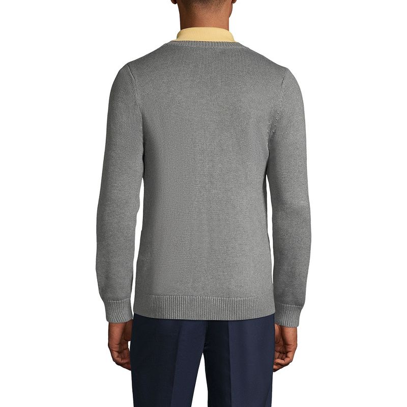 Lands' End School Uniform Men's Cotton Modal Button Front Cardigan Sweater, 2 of 5