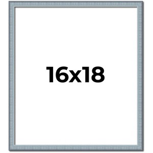 PosterPalooza | Textured Blue Picture Frame - UV Acrylic, Foam Board Backing, Hanging Hardware - 1 of 4