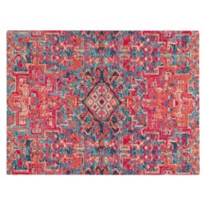 Anji Mountain 40"x54" Merida 1/2" Rug'D Chair Floor Mat Red/Blue: Indoor Polyester Felt-Backed, Spot Clean - 1 of 4