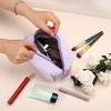 Unique Bargains Cosmetic Travel Zipper Multi-functional Small Plush Makeup Bag 1 Pc - 3 of 4