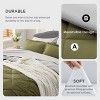 5/7 Pcs Bed in a Bag with Contrast Color Solid Design Bedding Set - 3 of 4