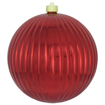 Christmas by Krebs Sonic Red Ripple Shatterproof Christmas Ball Ornament 8" (200mm)