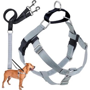 2 Hounds Design Freedom No Pull Adjustable Dog Harness and Leash Set | Comfortable Control for Easy Walking | Made in USA | 5/8" SM Silver - 1 of 4