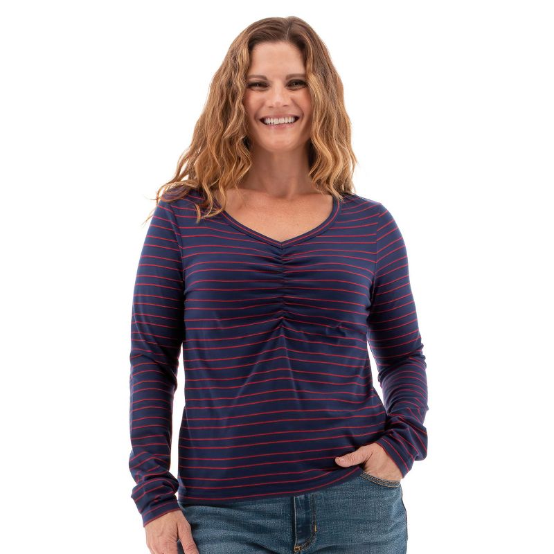 Aventura Clothing Women's Gabrielle Long Sleeve V-Neck T-Shirt, 1 of 6