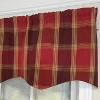 RLF Home 100% PolyesterDuncaster Shapped Valanc Fully lined Rod Pocket Valance 50" x 13"  Burgundy - 4 of 4