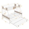 CAVINAS Twin Over Full Metal Bunk Bed with Ladder & Splicing Guardrail,Modern Bed Frame for Kids Room,Bedroom - 4 of 4