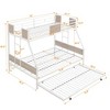 NicBex Twin Over Full Bunk Bed with Full-Length Guardrail and Trundle,Loft Bed with 2-Side Ladder,Modern Bunk Beds,Bunk Beds for Bedroom - image 3 of 4