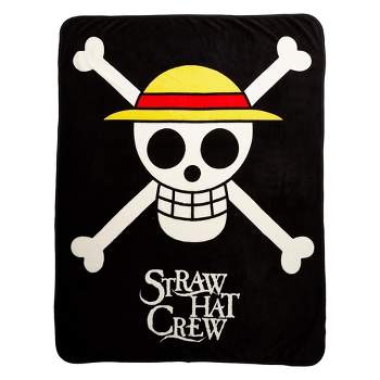 Great Eastern Entertainment Co. One Piece Straw Hat Pirates 22 x 17 Inch Skull Logo Blanket