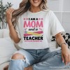 I Am a Mom and a Teacher Nothing Scares Me T-Shirt, White School Tee| OrnamentallyYou - 4 of 4