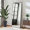 PexFix Rectangular Metal Framed Full Length Wall Mirror Free Standing Mirror in Black - 2 of 4