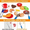 Play Food Grill with Smoke Sound Light, Kitchen Playset BBQ Accessories , Birthday Toy Idea - 2 of 4