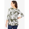 Jessica London Women's Plus Size Stretch Cotton Scoop Neck Tee - 3 of 4