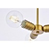 Elegant Lighting Reyes 3 lights brass pendant - 4 of 4