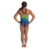 GK Elite Girls' Simone Biles Rainbow Checker Leotard - 3T-4T