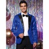 Lars Amadeus Men's Sequin Peak Laple Sparkly Party Show Glitter Sports Coat - 3 of 4