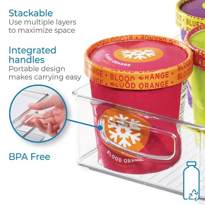 iDESIGN 4pc Recycled Plastic Organizer Bin Set: Clear Kitchen Storage, Dishwasher-Safe, 10x10x8, Cabinet Organizers — фото 5