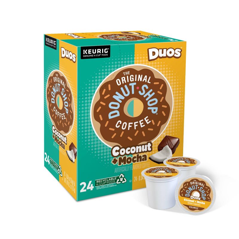 The Original Donut Shop Duos Coconut + Mocha Keurig Single-Serve K-Cup Coffee Pods, Medium Roast Coffee - 24ct, 4 of 12