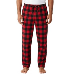 ADR Men's Soft Plush Fleece Pajama Pants, Warm Long Lounge Bottoms - 1 of 4
